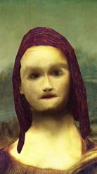 Preview for a Spotlight video that uses the Mona Lisa Yourself Lens