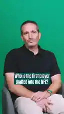 A man in an Eagles hoodie takes a fun quiz about Philadelphia Eagles history and trivia. He answers questions like 'Who was the first player drafted into the NFL?' and 'Which college football team is most represented on the current Eagles roster?'. The video includes historical black-and-white photos of early NFL players, adding context to his answers. by @eagles with Original Sound by eagles