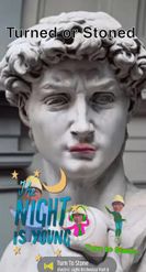 Preview for a Spotlight video that uses the Greek Statue Face Lens