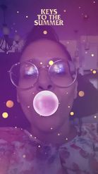 Preview for a Spotlight video that uses the Bubble Gum Keys to the Summer Tour AR Lens