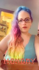 Preview for a Spotlight video that uses the Rainbow Hair Lens