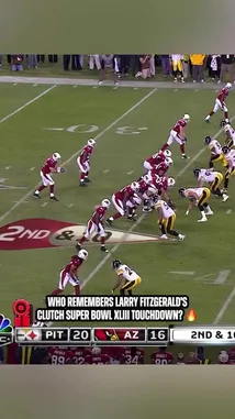 Relive one of the most iconic plays in Super Bowl history. This video captures Arizona Cardinals wide receiver Larry Fitzgerald's game-winning touchdown reception against the Pittsburgh Steelers in Super Bowl XLIII. Watch as Kurt Warner delivers a perfect pass into a massive hole, allowing Fitzgerald to run through the defense and score, securing the victory for the Cardinals. by @nfl with Original Sound by nfl