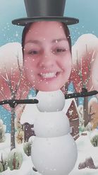 Preview for a Spotlight video that uses the snowman Lens