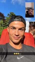 Preview for a Spotlight video that uses the facetime cristiano Lens