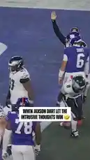 In a pivotal moment during an NFL game, referee Jaxson Dart is seen signaling a touchdown, but his decision is immediately challenged by another official who believes the play was short of the end zone. The intense on-field interaction captures the high stakes and split-second judgments that define professional football officiating. by @nfl with Original Sound by nfl