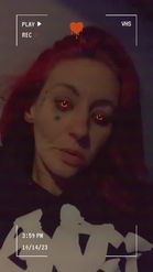 Preview for a Spotlight video that uses the Vampire Eyes Lens