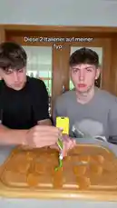 In this prank video, Finnel sets up a hilarious challenge for his two Italian friends using potato chips and a smartphone. They have to stack the chips perfectly on top of each other without touching them with their hands, leading to a series of funny reactions, failed attempts, and celebratory moments. It's a classic prank setup showcasing friendship and humor. by @finnel with Original Sound by finnel