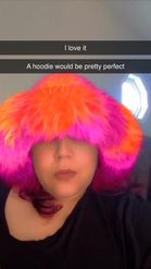 Preview for a Spotlight video that uses the Fluffy Pink Hat Lens