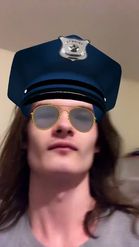 Preview for a Spotlight video that uses the policeman 3D Lens