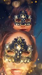 Preview for a Spotlight video that uses the Carnival Mask Lens