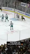 Witness the incredible moment as William Eklund scores a jaw-dropping goal for the San Jose Sharks against the Boston Bruins. This highlight captures his full offensive sequence, from receiving the puck behind the net to executing an acrobatic one-timer while airborne, culminating in a spectacular goal that leaves fans and commentators in awe. by @nhl with Original Sound by nhl