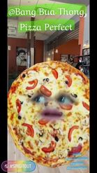 Preview for a Spotlight video that uses the Pizza face Lens