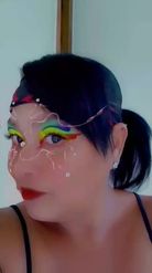 Preview for a Spotlight video that uses the Colourful Splashy Eyes Lens