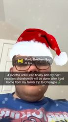Preview for a Spotlight video that uses the Santa Hat Lens