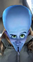 Preview for a Spotlight video that uses the Megamind face Lens