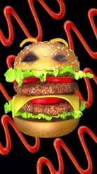 Preview for a Spotlight video that uses the Funny Burger Lens