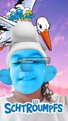 Preview for a Spotlight video that uses the Fly Smurfs Lens