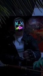 Preview for a Spotlight video that uses the Neon Mask Lens