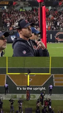 Witness the dramatic comeback of Chicago Bears kicker Cairo Santos as he attempts a career-long 58-yard field goal under immense pressure. This pivotal moment, following a missed kick earlier in the game, showcases his redemption and clutch performance. The video captures the tense atmosphere on the sideline, the high-stakes play from the field, and the emotional aftermath, including post-game interviews where Santos and the coach discuss the gutsy call and his crucial role in securing the win. by @nfl with Original Sound by nfl