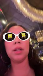 Preview for a Spotlight video that uses the spongebob glasses Lens