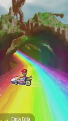 Preview for a Spotlight video that uses the Rainbow Road Lens