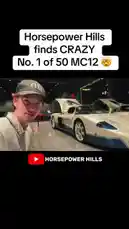 In this exclusive look, Horsepower Hills showcases the incredibly rare 2004 Maserati MC12, identified as 'No. 1 of 50'. The video features stunning close-ups of the car's unique white and blue livery, its iconic design, and a detailed plaque confirming its limited production run and specifications. This is a must-watch for supercar enthusiasts. by @horsepwrhills with horsepwrhills by Original Sound