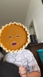 Preview for a Spotlight video that uses the Pumpkin Pie Face Lens
