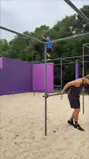 In a hilarious parkour prank, Winchumbo is set up for a surprise. As he attempts a flip over a bar, a Buzz Lightyear doll drops onto him. The scene then cuts to another man being launched into the air by a spring-loaded platform, landing on a mat below. The video captures the comedic chaos and stunts of Winchumbo's playful antics. by @winchumbo with You've Got a Friend in Me (From "Toy Story") by London Music Works & Chuck Colby