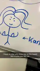 la_kari365 님이 만든 Original Sound 포함 @la_kari365 님이 만든 In this intriguing clip, a hand holding a blue Illinois driver's license reveals a photo of a woman. This image is then compared side-by-side with a simple stick figure drawing of a woman on a whiteboard, which has 'Kari' written next to it. The hand points from the ID photo to the drawing, suggesting they are the same person. The video captures a moment of personal revelation and connection.