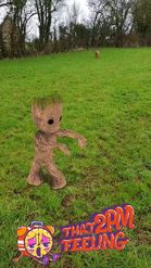 Preview for a Spotlight video that uses the Dancing Groot Lens
