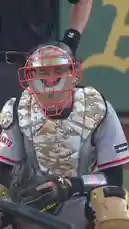 Watch Daniel Susac's unique camouflage-patterned catching gear in action during a San Francisco Giants game. This eye-catching uniform has fans talking and even made it hard for some to spot him behind the plate! It's a memorable moment from the SFGiants. by @sfgiants with Original Sound by sfgiants