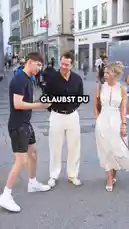 A street challenge where people guess who is stronger before testing their grip strength with a handheld dynamometer. See if your guess matches the real results! This fun social experiment features various participants on a busy city sidewalk, revealing surprising outcomes. by @finnel with Original Sound by finnel