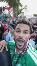 In this energetic clip, Jeremiah Brown is seen at a massive public celebration in Mexico, surrounded by thousands of cheering fans after a significant win. Dressed in the national team's green jersey, he captures the electric atmosphere firsthand, sharing in the collective joy of the crowd as they wave flags and chant 'México!' under a clear blue sky. by @findjeremiah with Original Sound by findjeremiah
