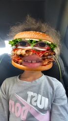 Preview for a Spotlight video that uses the King Burger Face Lens