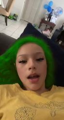 Preview for a Spotlight video that uses the Green Hair Color Lens