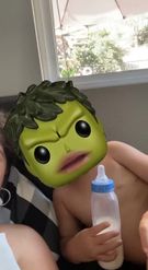 Preview for a Spotlight video that uses the Hulk Funko Pop Lens