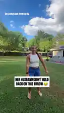 In a stunning backyard display, a woman throws a football with impressive power. Her husband sprints to catch it, but she pulls off a miraculous one-handed grab, celebrating her victory and the promised margaritas. by @nfl with Original Sound by nfl