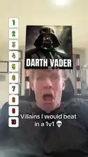 In this engaging and humorous listicle, content creator Dylan Terryberry presents his personal ranking of villains he believes he could defeat in a one-on-one battle. The video features a dynamic countdown format, showcasing iconic antagonists like Darth Vader, The Joker, The Grinch, Bowser, Team Rocket, Plankton, Gru, Thanos, Voldemort, and Jaws. With expressive reactions and a clear, fun narrative, it's a perfect blend of pop culture trivia and lighthearted 'what if' speculation. by @datloading with datloading by Original Sound