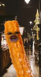 Preview for a Spotlight video that uses the Christmas Churro Lens