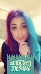 Preview for a Spotlight video that uses the Pink & Blue Hair Lens