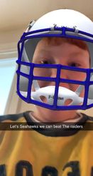Preview for a Spotlight video that uses the Football Helmet-3D Lens