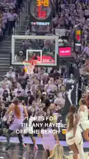 Watch the intense action from a WNBA game featuring Team USA against Team Canada. This clip captures a crucial moment where a player drives to the basket, scores, and celebrates with her teammates. The crowd is electric, creating an atmosphere of excitement and competition. by @wnba with Original Sound by wnba