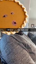 Preview for a Spotlight video that uses the Pumpkin Pie Face Lens