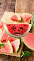 Preview for a Spotlight video that uses the watermelon face Lens