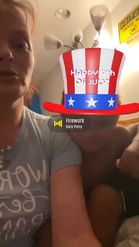 Preview for a Spotlight video that uses the Fourth of July Hat Lens