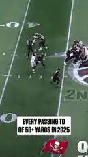 Relive the most electrifying moments from the NFL season with this compilation of every passing touchdown over 50 yards. Watch elite quarterbacks launch deep bombs to their receivers, who then sprint downfield to score, showcasing incredible arm strength, precision, and speed. by @nfl with Original Sound by nfl