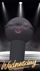 Preview for a Spotlight video that uses the Microphone Face Lens