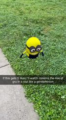 Preview for a Spotlight video that uses the Minion Dance Lens