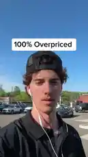 In this direct-to-camera vlog, Horsepower Hills walks through a parking lot, passionately criticizing Sabrina Carpenter's luxury car. Text overlays emphasize his disdain, labeling the vehicle '100% Overpriced' and stating he 'HATEs' it. The creator, wearing a black shirt and a cap with 'nti' branding, delivers a raw opinion piece, suggesting the car's value is inflated. by @horsepwrhills with horsepwrhills by Original Sound