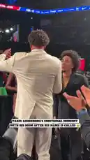Witness a heartfelt embrace between a father and his son during a pivotal moment at the NBA Draft. The emotional scene captures the culmination of years of dedication and support, set against the backdrop of the official event stage. by @nba with Original Sound by nba